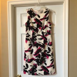 Pink Black and White Kasper Dress